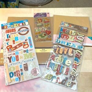 NWT Miscellaneous Love, Dream, Explore Scrapbook Card Making Lot